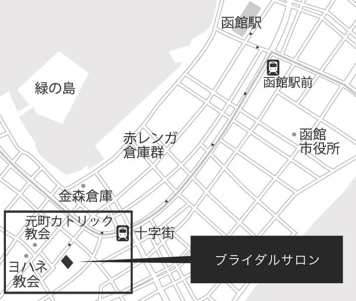 ブライダルサロンの位置